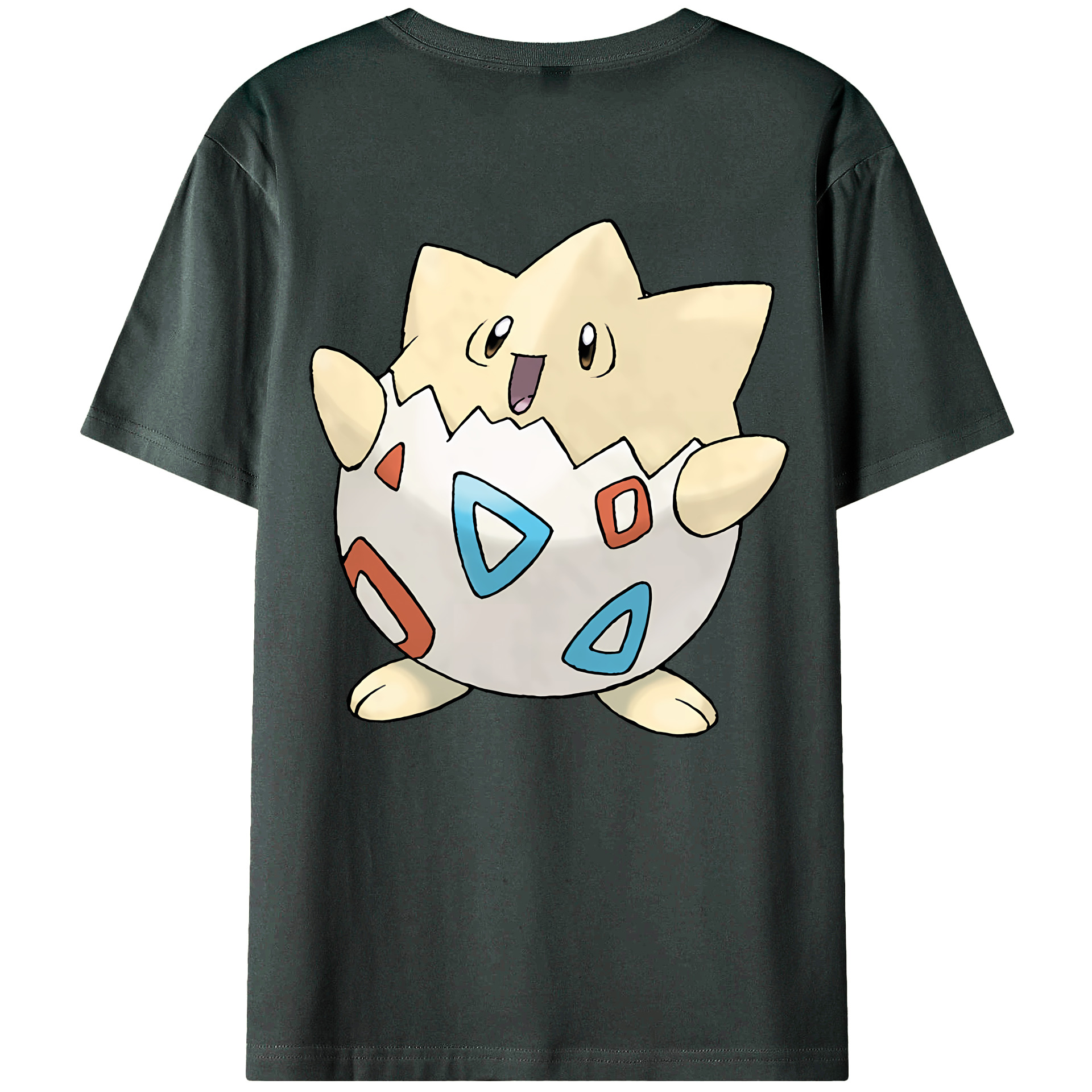 （画像用） ポケットモンスター Pokémon 綿100％ メンズ半袖Tシャツ（バックプリント） 通気性
